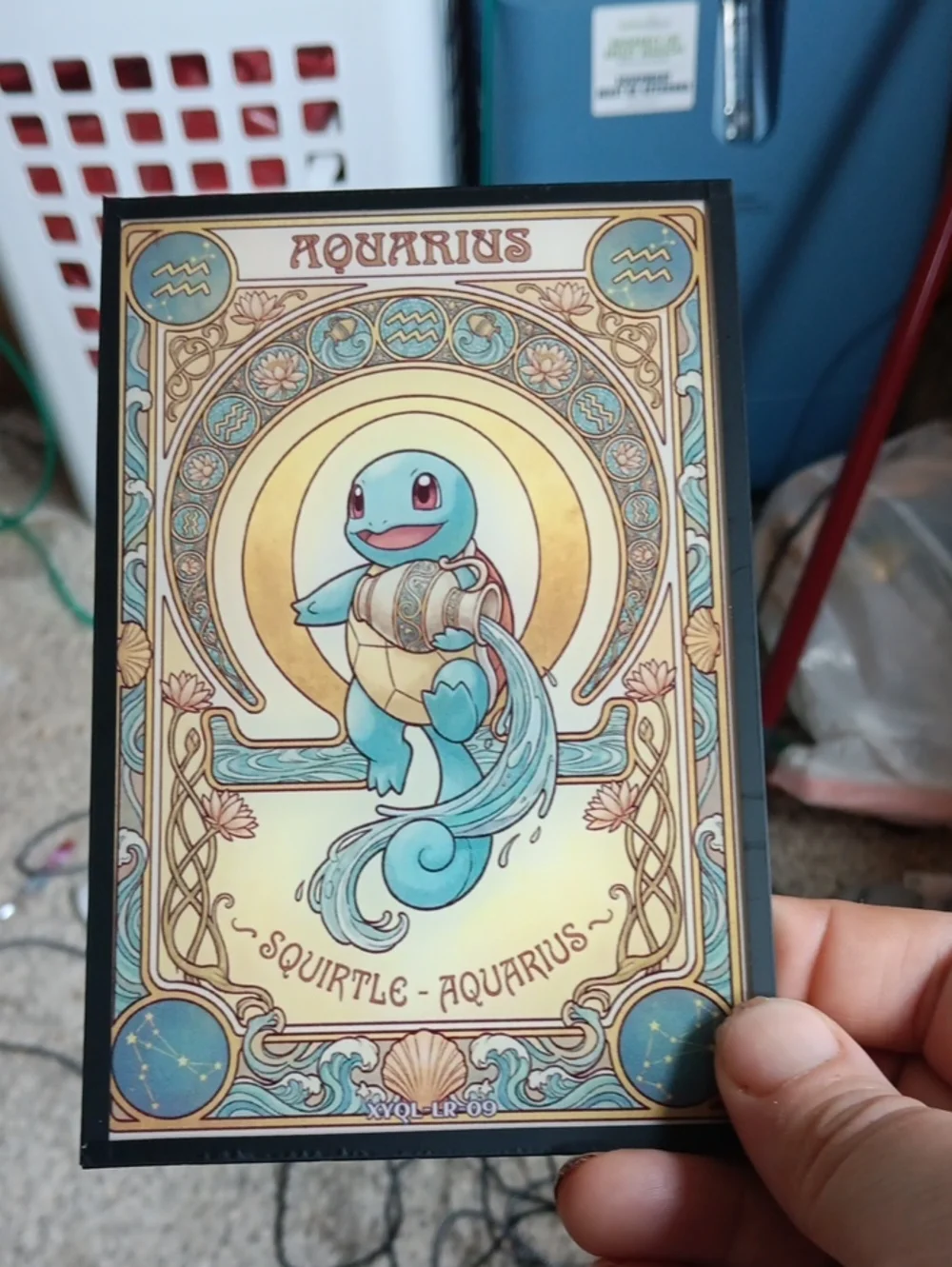 Pokemon Squirtle Aquarius Art Board - Blue, Cream, Gold